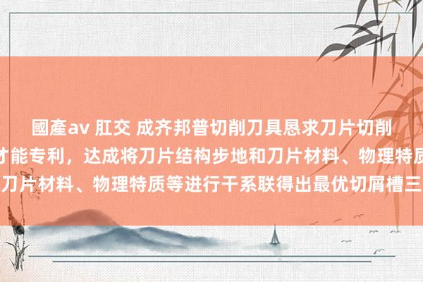 國產av 肛交 成齐邦普切削刀具恳求刀片切削槽三维参数化仿真分析才能专利，达成将刀片结构步地和刀片材料、物理特质等进行干系联得出最优切屑槽三维参数