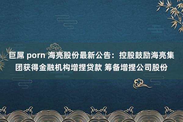 巨屌 porn 海亮股份最新公告:控股鼓励海亮集团获得金融机构增捏贷款 筹备增捏公司股份