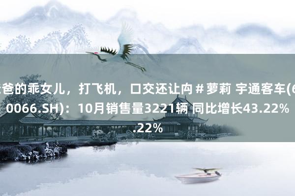 爸爸的乖女儿,打飞机,口交还让禸#萝莉 宇通客车(600066.SH):10月销售量3221辆 同比增长43.22%
