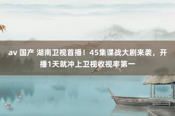 av 国产 湖南卫视首播！45集谍战大剧来袭，开播1天就冲上卫视收视率第一