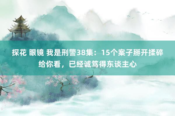 探花 眼镜 我是刑警38集：15个案子掰开揉碎给你看，已经诚笃得东谈主心
