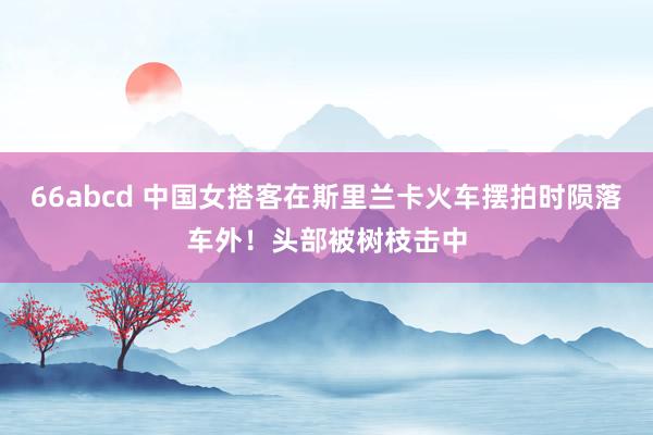 66abcd 中国女搭客在斯里兰卡火车摆拍时陨落车外！头部被树枝击中