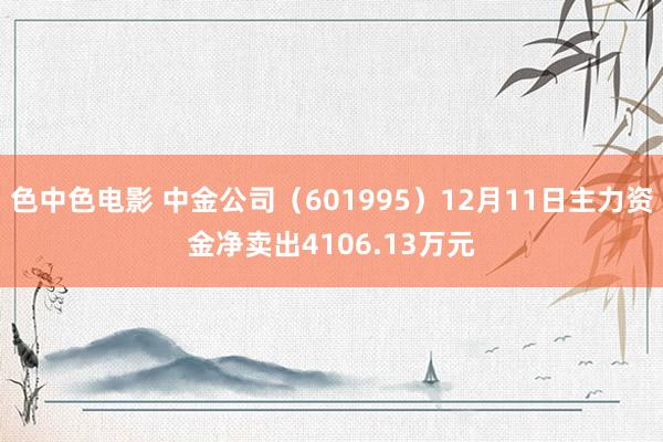 色中色电影 中金公司（601995）12月11日主力资金净卖出4106.13万元