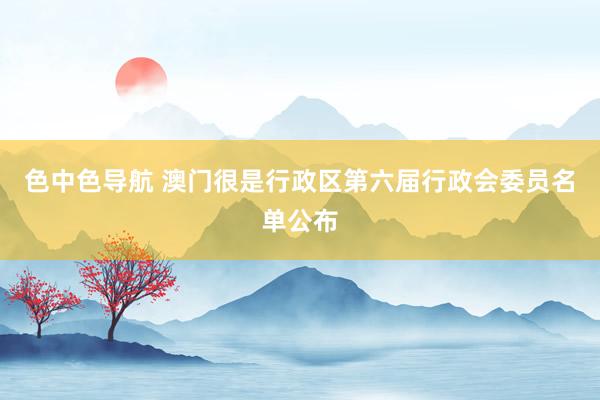 色中色导航 澳门很是行政区第六届行政会委员名单公布