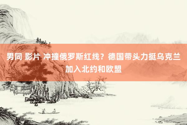 男同 影片 冲撞俄罗斯红线？德国带头力挺乌克兰加入北约和欧盟