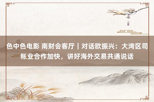 色中色电影 南财会客厅｜对话欧振兴：大湾区司帐业合作加快，讲好海外交易共通说话
