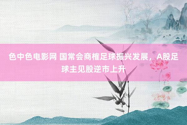 色中色电影网 国常会商榷足球振兴发展，A股足球主见股逆市上升