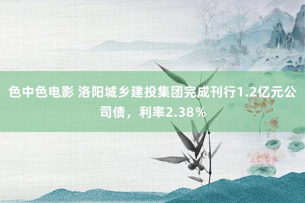 色中色电影 洛阳城乡建投集团完成刊行1.2亿元公司债，利率2.38％