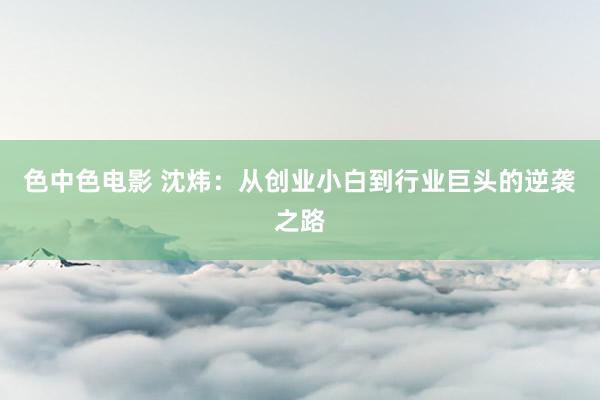 色中色电影 沈炜：从创业小白到行业巨头的逆袭之路