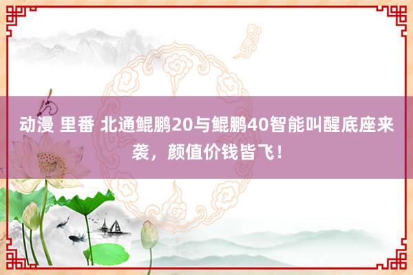动漫 里番 北通鲲鹏20与鲲鹏40智能叫醒底座来袭，颜值价钱皆飞！