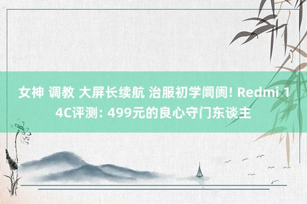 女神 调教 大屏长续航 治服初学阛阓! Redmi 14C评测: 499元的良心守门东谈主