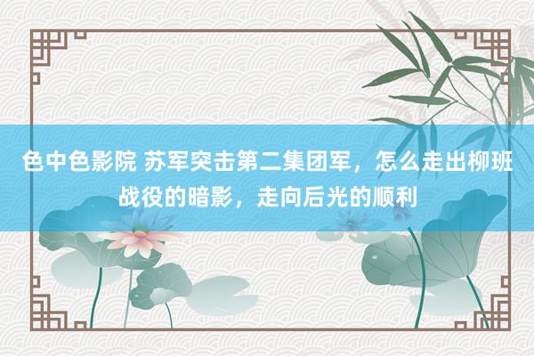 色中色影院 苏军突击第二集团军，怎么走出柳班战役的暗影，走向后光的顺利