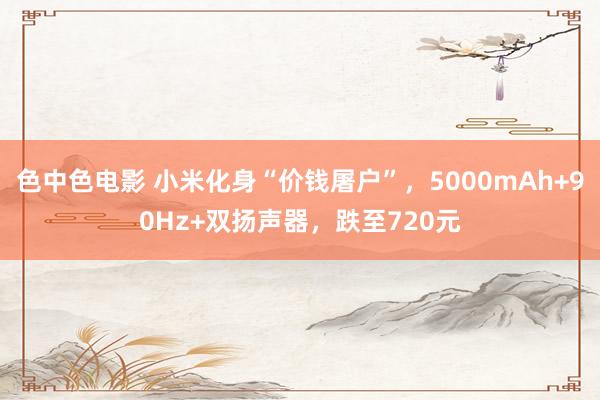 色中色电影 小米化身“价钱屠户”，5000mAh+90Hz+双扬声器，跌至720元