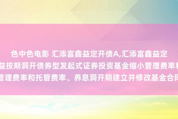色中色电影 汇添富鑫益定开债A，汇添富鑫益定开债C: 对于汇添富鑫益按期洞开债券型发起式证券投资基金缩小管理费率和托管费率、养息洞开期建立并修改基金合同等法律文献的公告