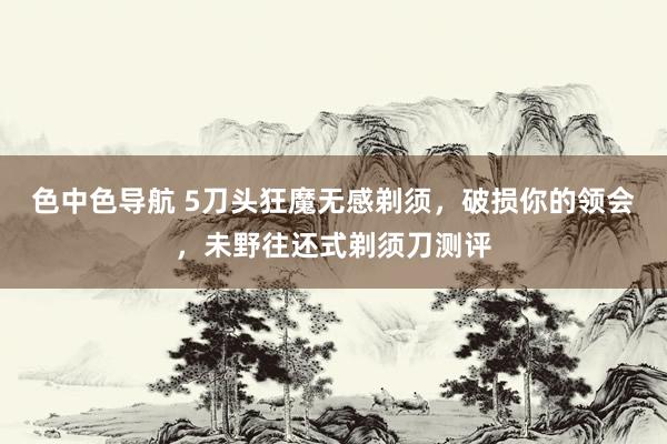 色中色导航 5刀头狂魔无感剃须，破损你的领会，未野往还式剃须刀测评