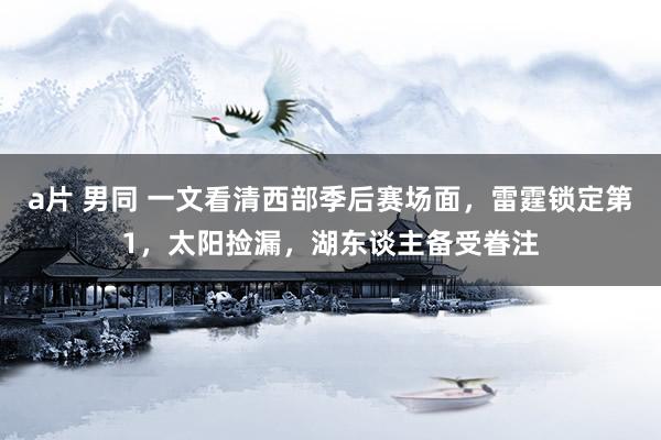 a片 男同 一文看清西部季后赛场面，雷霆锁定第1，太阳捡漏，湖东谈主备受眷注
