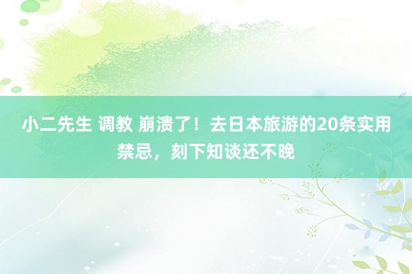 小二先生 调教 崩溃了！去日本旅游的20条实用禁忌，刻下知谈还不晚