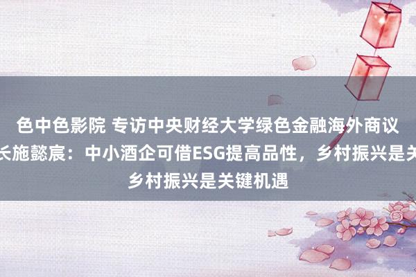 色中色影院 专访中央财经大学绿色金融海外商议院副院长施懿宸：中小酒企可借ESG提高品性，乡村振兴是关键机遇