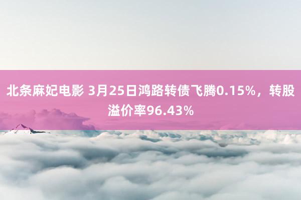 北条麻妃电影 3月25日鸿路转债飞腾0.15%，转股溢价率96.43%