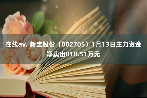 在线av. 新宝股份（002705）1月13日主力资金净卖出818.51万元