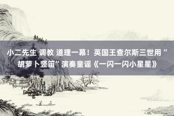 小二先生 调教 道理一幕！英国王查尔斯三世用“胡萝卜竖笛”演奏童谣《一闪一闪小星星》