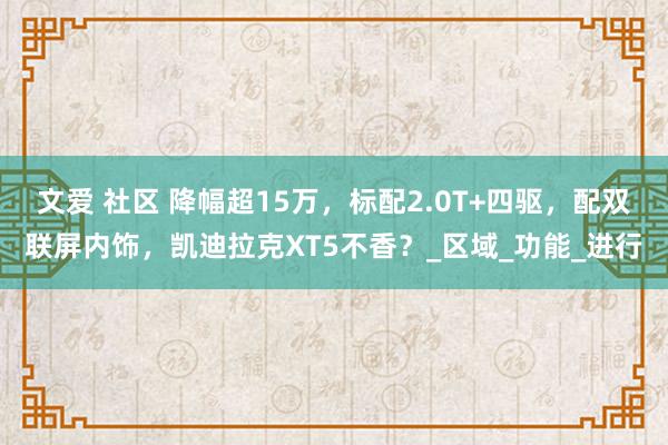 文爱 社区 降幅超15万，标配2.0T+四驱，配双联屏内饰，凯迪拉克XT5不香？_区域_功能_进行
