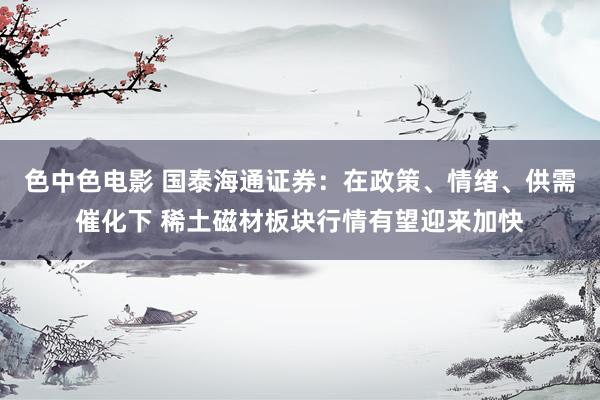 色中色电影 国泰海通证券：在政策、情绪、供需催化下 稀土磁材板块行情有望迎来加快