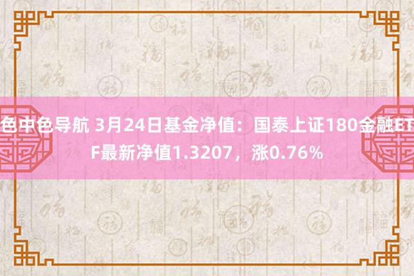 色中色导航 3月24日基金净值：国泰上证180金融ETF最新净值1.3207，涨0.76%