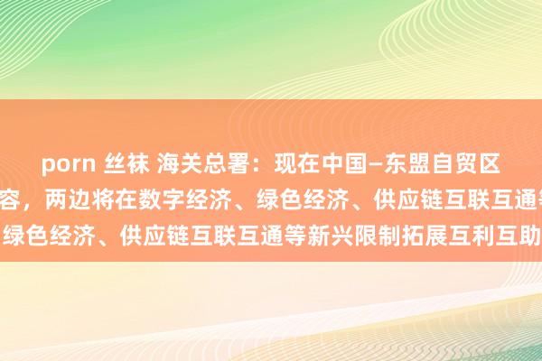 porn 丝袜 海关总署：现在中国—东盟自贸区3.0版研究也曾履行性纵容，两边将在数字经济、绿色经济、供应链互联互通等新兴限制拓展互利互助